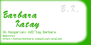 barbara katay business card